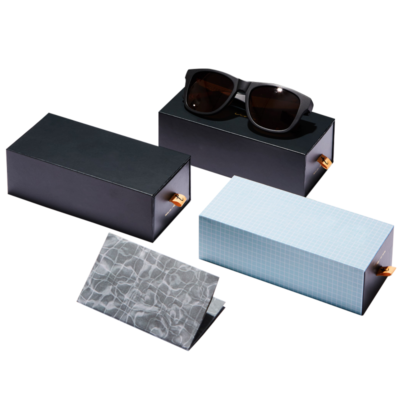 جودة عالية مستطيل تخصيص طباعة شعار النظارات الشمسية التعبئة والتغليف الورق المقوى هدية مربع الجملة النظارات الشمسية مربع درج